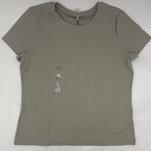 CALIA Everyday Rib Short Sleeve T-Shirt in Ground Fennel